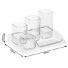 Rotho SOHO Plastic (PS) BPA Free Clear Plastic Pen Holder