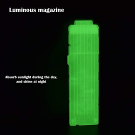 OIMIO Soft Bullet Clips 18-Darts Quick Reload Clips Magazine Clips for Nerf Toy Dart Gun 4pcs (Luminous White)