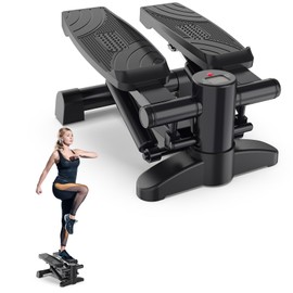 Mini Stepper Exercise Machine Under Desk, Stair Stepper for Home 300LB Weight Limit,Exercise Step,Mini at Home Stair Stepper No Nise,2 MM Thickness Steel Step Machine Hydraulic New with LCD Monitor