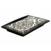 Boston International Ceramic Guest Towel Caddy, Beaded Black 9.25 x
