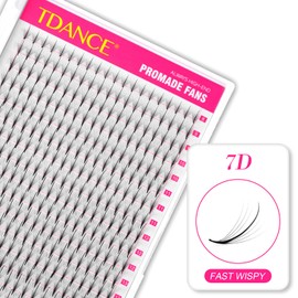 TDANCE Premade Fans Eyelash Extensions 320 Fans Pre Made Fans Lash Extensions Middle Stem Heat Bonded Premade Lash Fans Volume Lash Extensions(320-WISPY-7D-0.05-D-8-15mm)