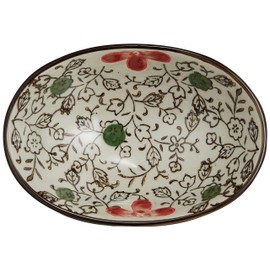 西田 (Nishida) Footed 小鉢 (Red Cosmos/Bring Kagurazaka/Commercial Dish/和食 Charger/小鉢/delicacy, 120091 