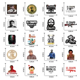 60PCS El Chapo Stickers, Aesthetics Graffiti Waterproof Vinyl Decal for Adults for Birthday Party Supplies Decoration Favors for Water Bottles Laptop Suitcase Scrapbooking Choice