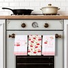 Fakindiy Cherry Kitchen Towels Set of 4,16x24 Inch Super Absorbent