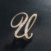 ETHOON Broche de letras con inicial de diamantes de imitación
