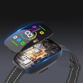 Bark Collar,Smart Anti-Bark Dog Training Collar, Color Display, Waterproof, Anti Barking Collar for Small Medium Large Breed Dogs