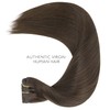 WENNALIFE Clip-In Real Hair Extensions, 75 g, 5 Pieces, 40