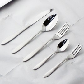 Todai Basis Dinner Cutlery Set, 5 pcs, 18-8 Stainless Steel, Tsubame Sanjo, Made in Japan