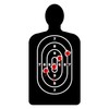 CafePress Human Shape Target with Bullet Holes Round 4" MDF