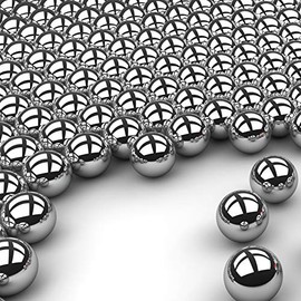 BC Precision 100 Pack 1/8" Chrome Steel Bearing Balls, G25 Precision Grade, High Durability for Industrial & Automotive Applications