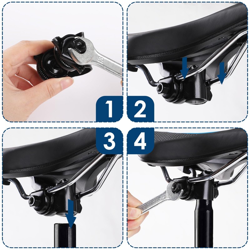Bike Seat Bicycle Saddle with Light Buckle, Secpeak Ultra Comfortable