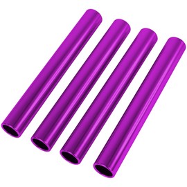 Supvision Aluminum Alloy Relay Batons for Track and Field 4 Piece Set Durable Lightweight for Sports Teams Suitable for Athletes Seeking High-Performance Equipment in Outdoor Activities Dark Purple