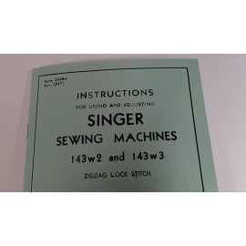 Singer 143w3 Manual for Sewing Machine Instruction (also 143w2)
