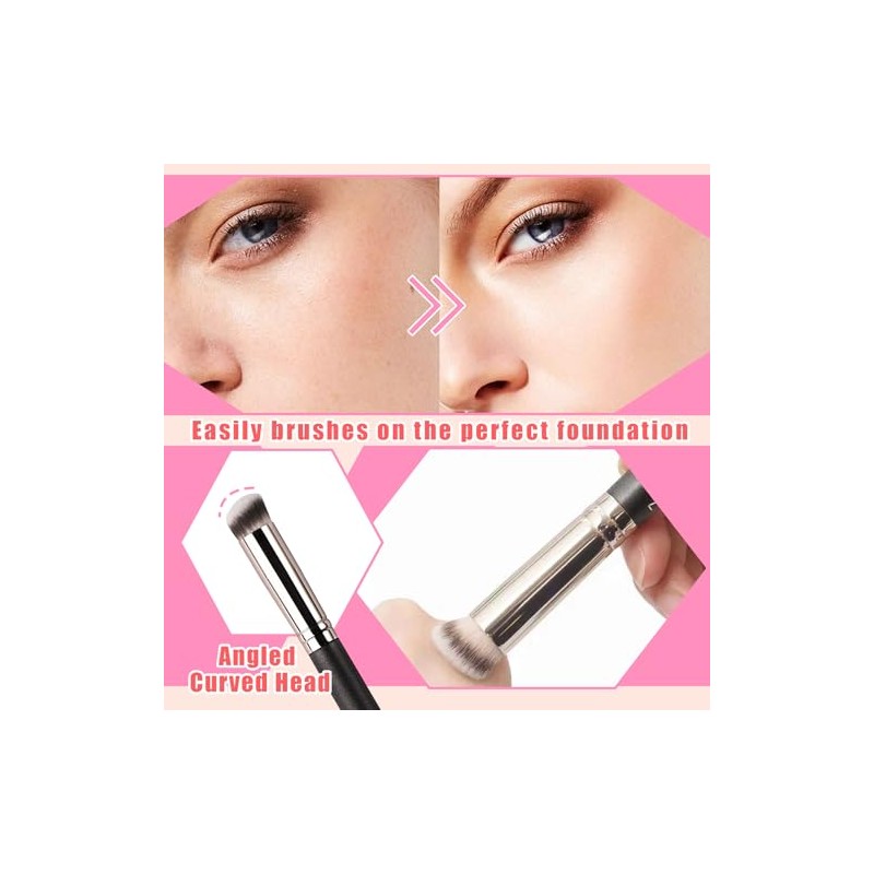 Set Bases Maquillaje Color Natural Brocha Esponja Fps Control Grasa
