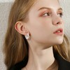 Loutade Silver Chunky Hoop Earrings for Women, 925 Sterling Silver