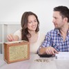 Wooden Money Box, Wooden Money Box with Numbers Checks, Retro