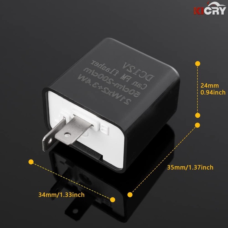 Gebildet 4 x Universal 12 V 2-Pin Flashing Relay, Car