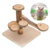 Wooden Hamster Platform Toy Hamster Playground Stand Rotating Ladder for