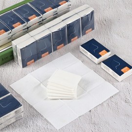 Pekky 100 Pack 4-Ply Travel Facial Tissues, Small Pocket Size Soft Tissues, Black