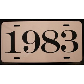 1983 83 Year Metal License Plate TAG 6 X 12 FITS Ford Chevy Dodge Chrysler Camaro Mustang GT LX Corvette Monte Carlo Trans AM Daytona SVO Classic Museum Collection Novelty Gift Sign Garage Man CAVE