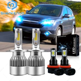 SHENKENUO For Honda CRV 2007 - 2014 CR-V LED Headlight Bulbs Fog Light Kit High Low Beam