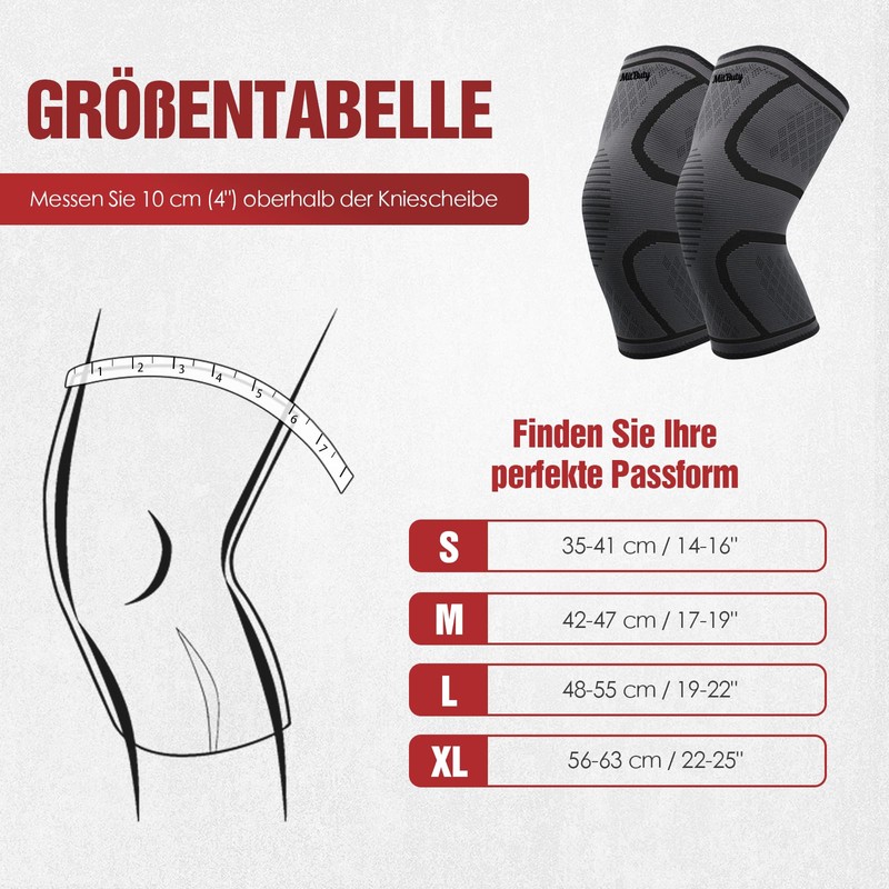 MitButy Knee Brace for Men and Women, 2 Pack Bandage