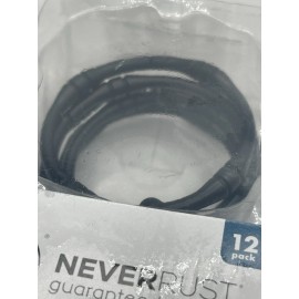 Zenna Home Decorative Shower Rings ~ NEVER RUST ~ Matte Black New In Box