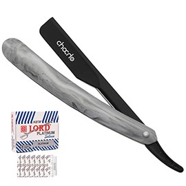 ChoCho Track Straight Razor Stainless Steel with 100 blades Single Edge Blade Barber Shaving Razor for Men Professional Cut Throat Razors
