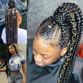 4 Pieces 5M Dreadlock Braids Hair Accessories Gold Silver Braiding Hair Deco Styling Shimmer Stretchable African Braid Braided Elastic Cord Ornament Hanging Decorating Gift Wrapping