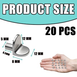 20 PCS Shelf Support Pegs Shape Bracket Pegs Cupboard Shelf Pegs Shelf Support Bracket Pegs, Thickened Rack Bracket Nails Kitchen Cupboard Bracket Nails Wardrobe Shelf Pins Shelf Bracket Pegs Pins