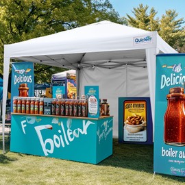 Quictent 10x10 Pop Up Canopy Tent with 1 Sidewall Removable, Instant Setup Gazebo for 1 Person, Portable, Compact & UV Protection, Ideal for Commercial, Camping, Beach, Parties, and Outdoor Events