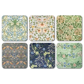 William Morris Mixed Patterns Coasters - Set of 6