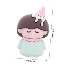 VICASKY Cute Girl Shaped Brow Pencil Sharpener Manual Portable and Compact Makeup Tool for Boy Girl and Students Design for Eyeliner and Brow Pencils Easy to Carry for School Use