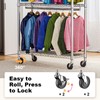 M MZG Heavy Duty Rolling Garment Rack 3 Tiers Adjustable