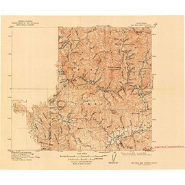 YellowMaps Big Bar and Vicinity CA topo map, 1:250000 Scale, 30 X 30 Minute, Historical, 1915, Updated 1948, 11 x 13.2 in - Tyvek