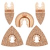 5pcs Mixed Universal Carbide oscillating Tool Blades Set for Tile