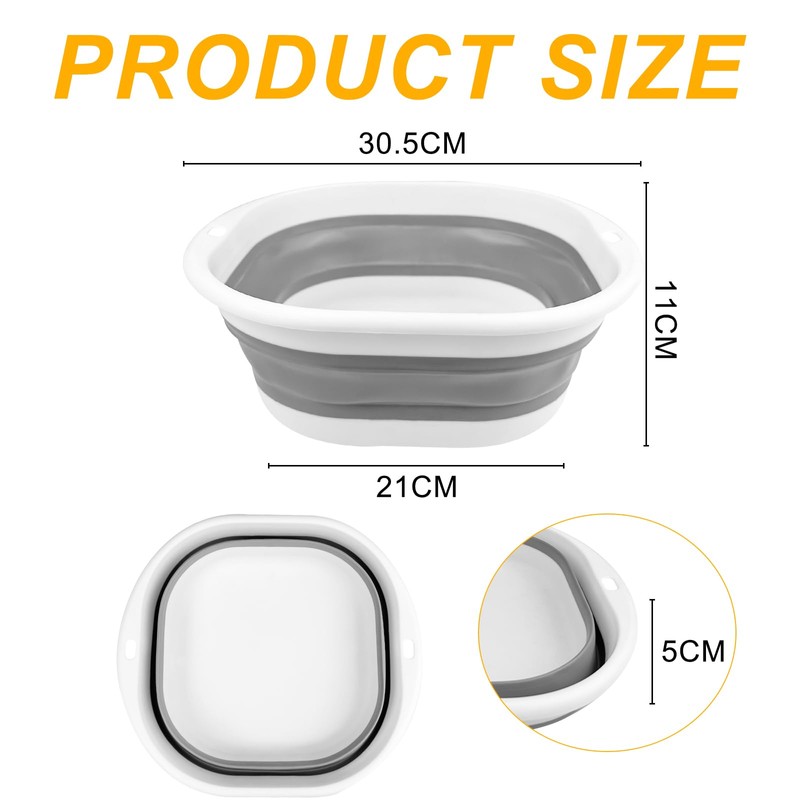 Chiluxendo Washing Bowl, Foldable Bucket, Foldable Tub, Washing Bowl, Portable
