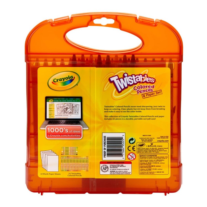 Crayola Twistables Colored Pencils Set 65 pieces (25 pencils +