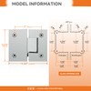 CKB Shower Glass Door Hinge, 180 Degree with Solid Brass,