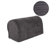 LERTREE Pack of 2 Velvet Soft Sofa Arm Slipcovers Elastic