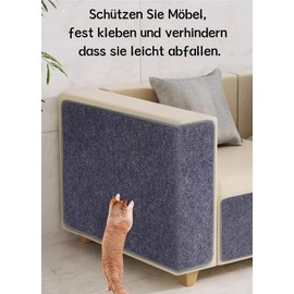 DIY Climbing Cat Scratcher, Cat Scratching Mat, Furniture Protector from Cats, Anti Scratch Furniture Protector, Furniture Scratch Guard for Sofa, Couch, Corners, Wall, Floor (Dark Gray, 30x100CM)