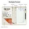 Server Books for Waitress, Waitress/Waiter Book Organizer with Zipper Pouch,