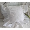 LillaBelle Chair Cushion Cover Amalie White Valance 3 Sides Cotton