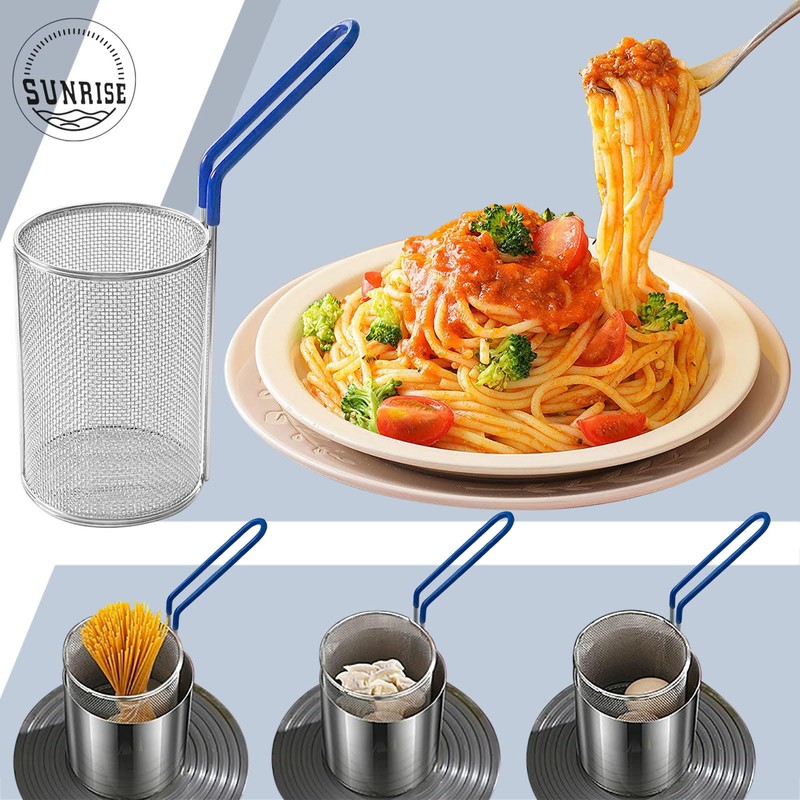 Sunrise Stainless Steel Pasta Boil Basket (1, 5"D x 7"H)