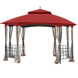 Garden Winds Replacement Canopy for Newport Gazebo - Riplock 350 - Cinnabar