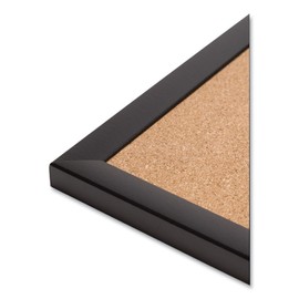 U Brands 026U0001 23 in. x 17 in. Cork Bulletin Board - Tan/Black New