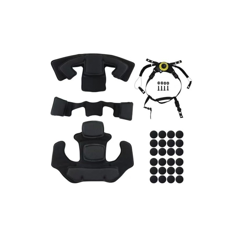 GWEUZMALL Helmet Chin Strap and Memory Foam Padding Kit -