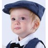 A&J DESIGN Gorro de tweed clásico para niños, Azul marino,