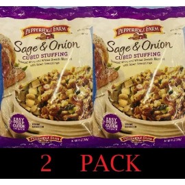 Pepperidge Farm 2x Pepperidge Farm SAGE & ONION CUBED STUFFING 12 oz Bag - 2 PACK