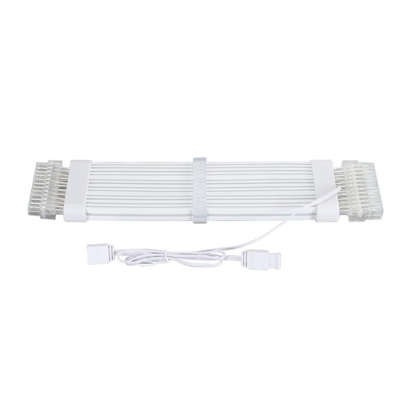 24 Pin RGB Power Extension Cable Kit ARGB 18AWG Silver